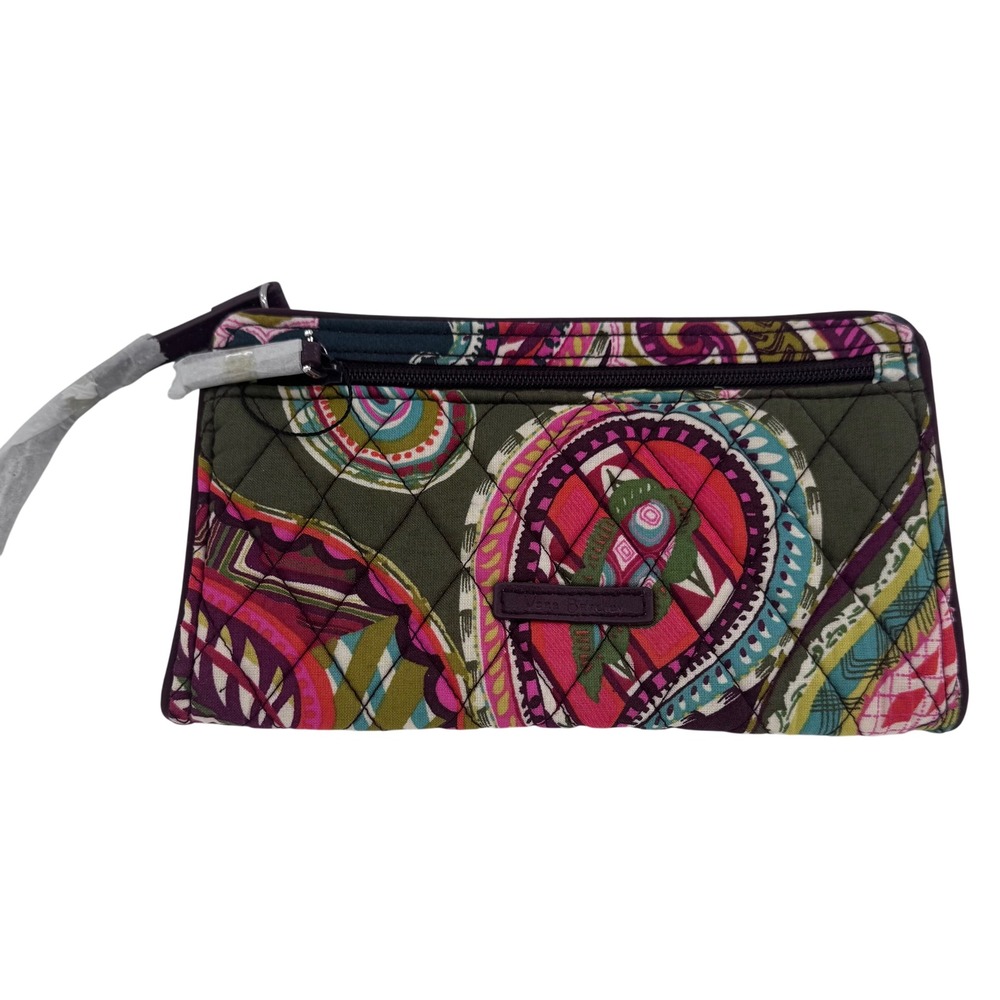 Vera Bradley‎ Heirloom Paisley Quilted RFID Grab & Go Wristlet Wallet New